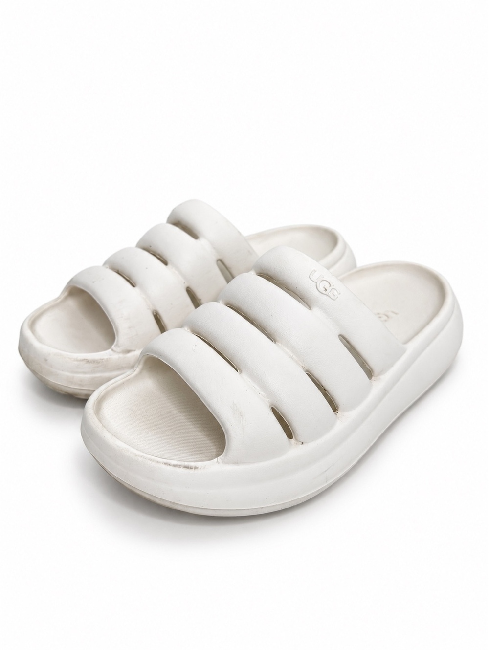 UGG FoamO White EVA Platform Slide Sandals Women’s Approx Size 9